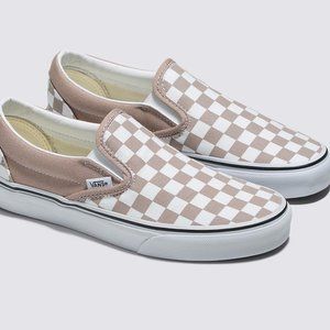Vans Classic Slip-On Checkerboard Etherea/True White Shoe | Sz 7.5